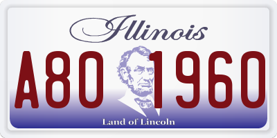 IL license plate A801960