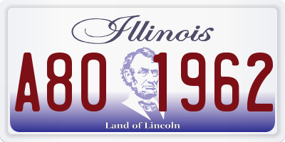 IL license plate A801962