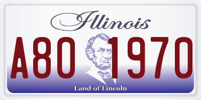IL license plate A801970