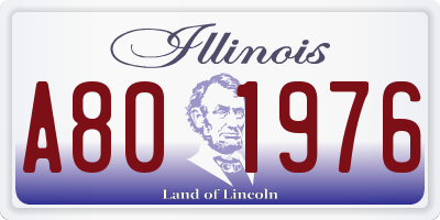 IL license plate A801976