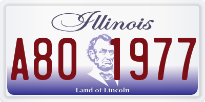 IL license plate A801977