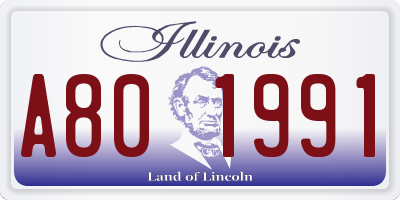 IL license plate A801991