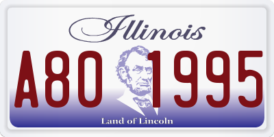 IL license plate A801995