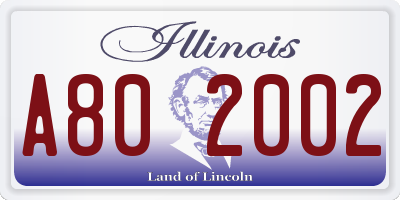 IL license plate A802002