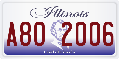 IL license plate A802006