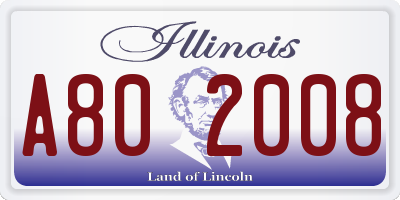 IL license plate A802008