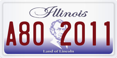 IL license plate A802011