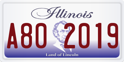 IL license plate A802019