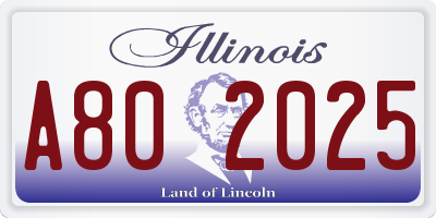 IL license plate A802025