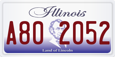 IL license plate A802052