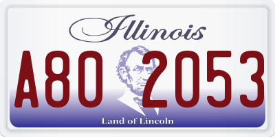 IL license plate A802053