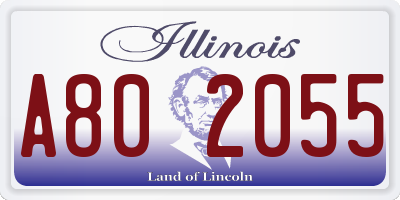 IL license plate A802055