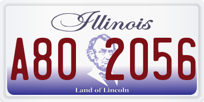 IL license plate A802056