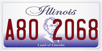 IL license plate A802068