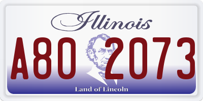 IL license plate A802073