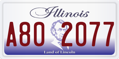 IL license plate A802077