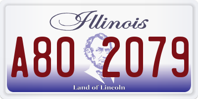 IL license plate A802079