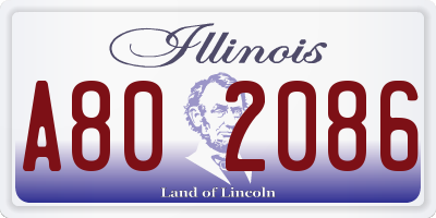 IL license plate A802086