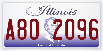 IL license plate A802096
