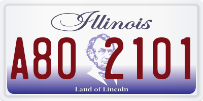 IL license plate A802101