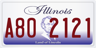 IL license plate A802121