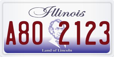 IL license plate A802123