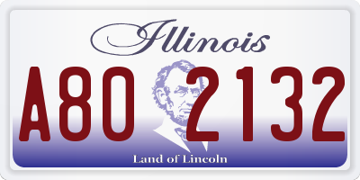 IL license plate A802132
