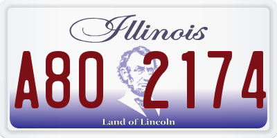 IL license plate A802174