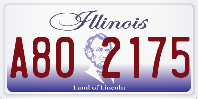 IL license plate A802175