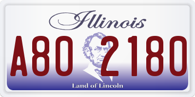IL license plate A802180