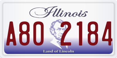 IL license plate A802184