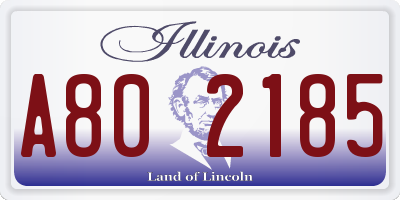 IL license plate A802185
