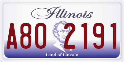 IL license plate A802191
