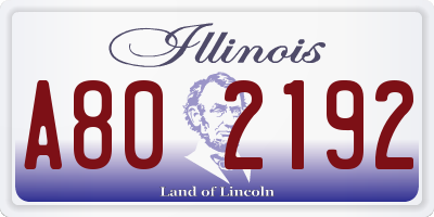 IL license plate A802192
