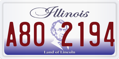 IL license plate A802194