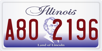 IL license plate A802196