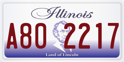 IL license plate A802217