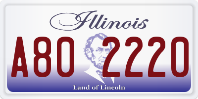 IL license plate A802220