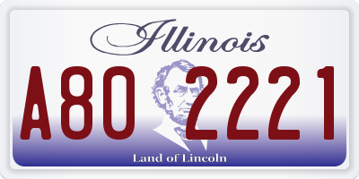 IL license plate A802221