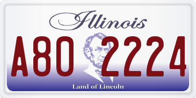 IL license plate A802224