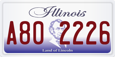 IL license plate A802226
