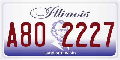 IL license plate A802227