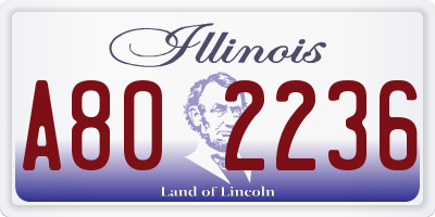 IL license plate A802236