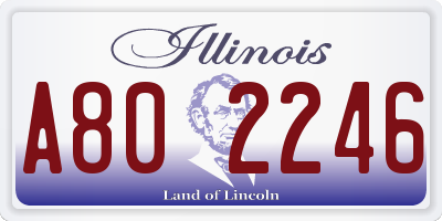 IL license plate A802246