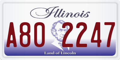 IL license plate A802247