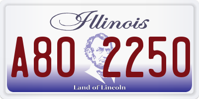 IL license plate A802250