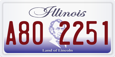 IL license plate A802251