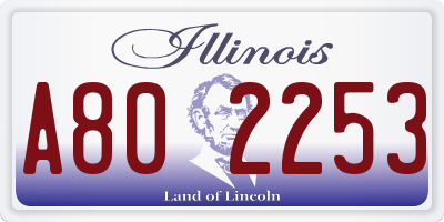 IL license plate A802253