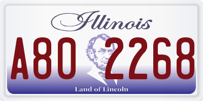 IL license plate A802268