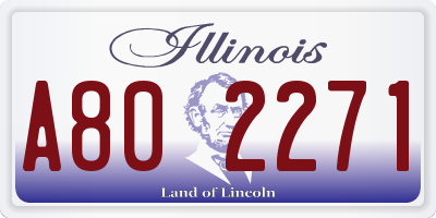 IL license plate A802271
